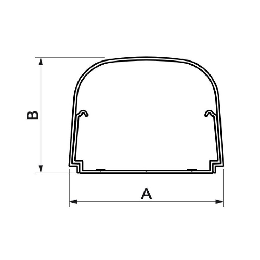 Rigid duct for air conditioner pipes Tecnosystemi, Optima TP, TP75-OPT-FC 2000x74x56 white with protective film – 2