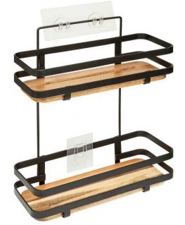 5five Simply Smart BLACKACIA suihkuhylly, ei porausta, 25,5 x 15,5 x 30 cm