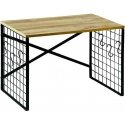 Kesper Metallinen keittiöhylly koukuilla ja tammikoristelulla, 52 x 32,5 cm