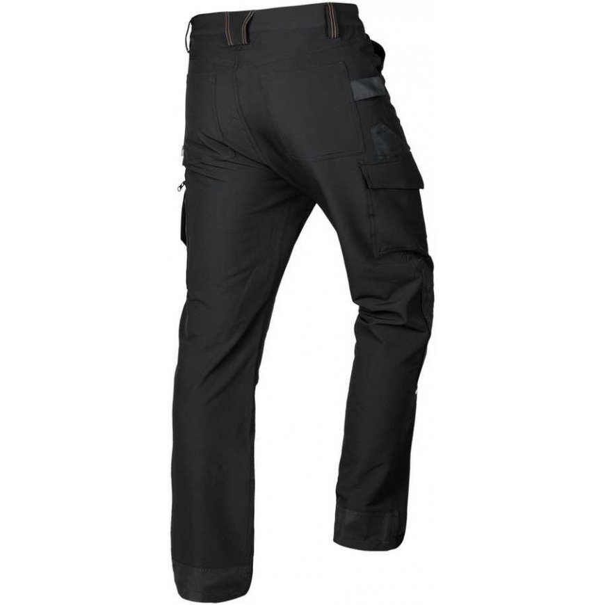 Neo Work trousers Mix&Match with four-way stretch, black with orange elements, size S – 3