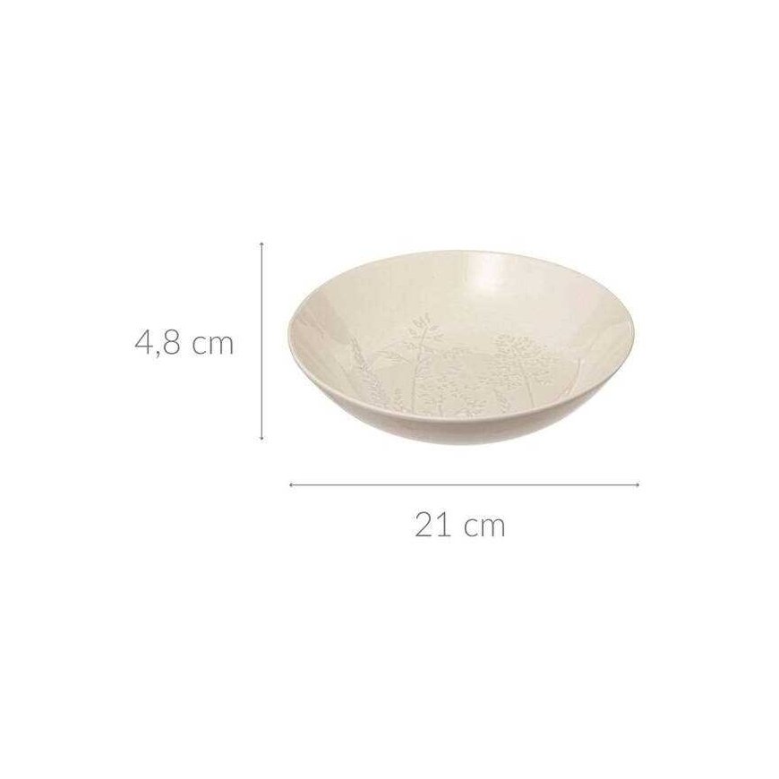 Secret De Gourmet ELSA deep soup plate, ceramic, wildflower pattern, Ø 21 cm – 2