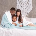 AmeliaHome Pledas SHLEEPY, 170X210 cm, spalva: mėlyna AmeliaHome Pledas SHLEEPY, 170X210 cm, spalva: mėlyna