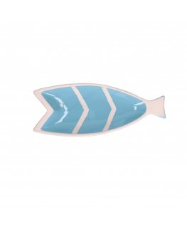 Npc Polska DOMESTIC RITUALS PELAGICOILLOGICO Fish Plate Light Blue 30.5 x 12.5 x 3 cm