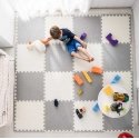 Large foam puzzle mat Ricokids 60x60cm 4 pcs. white and gray