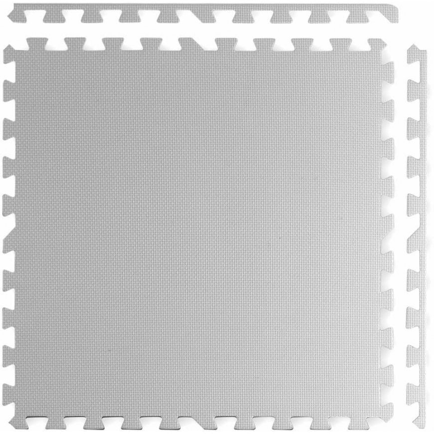 Large foam puzzle mat Ricokids 60x60cm 4 pcs. white and gray – 4