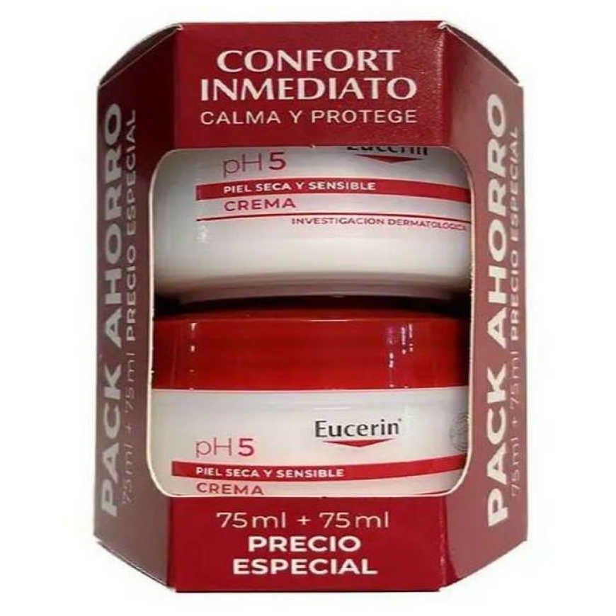 Eucerin Ph5 Cream For Dry and Sensitive Skin, 75 ml + 75 ml