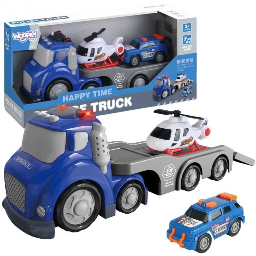 WOOPIE Blue Police City Truck Sound and Light Effects