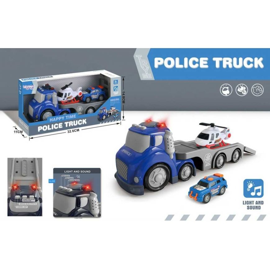WOOPIE Sininen poliisiauton ääni- ja valotehosteet – 5
