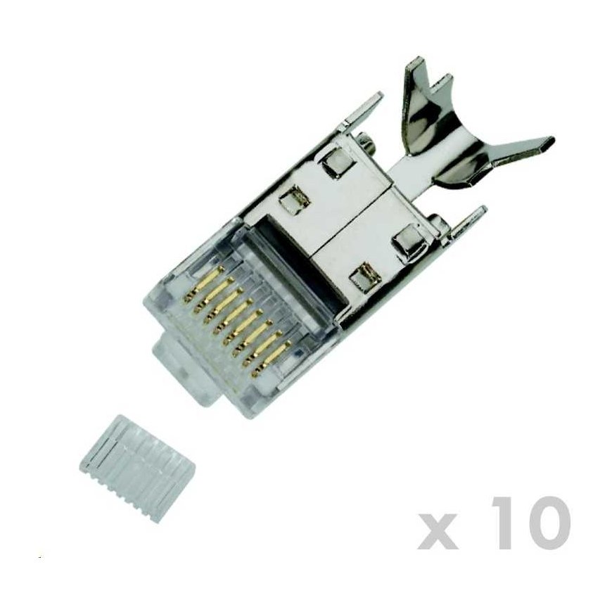 TIETOLIITIN 8p8c RJ-45 STP Cat7(6A) -kaapeli 10kpl – 2
