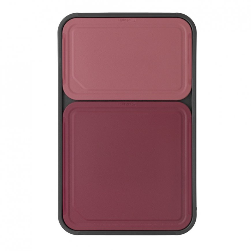 Brabantia Tasty+ kitchen cutting board Rectangular Plastic Burgundy, Grey, Red