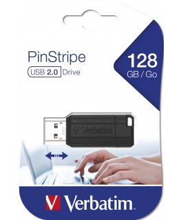 Verbatim PinStripe 128GB USB флеш накопитель USB тип-A 2.0 Черный
