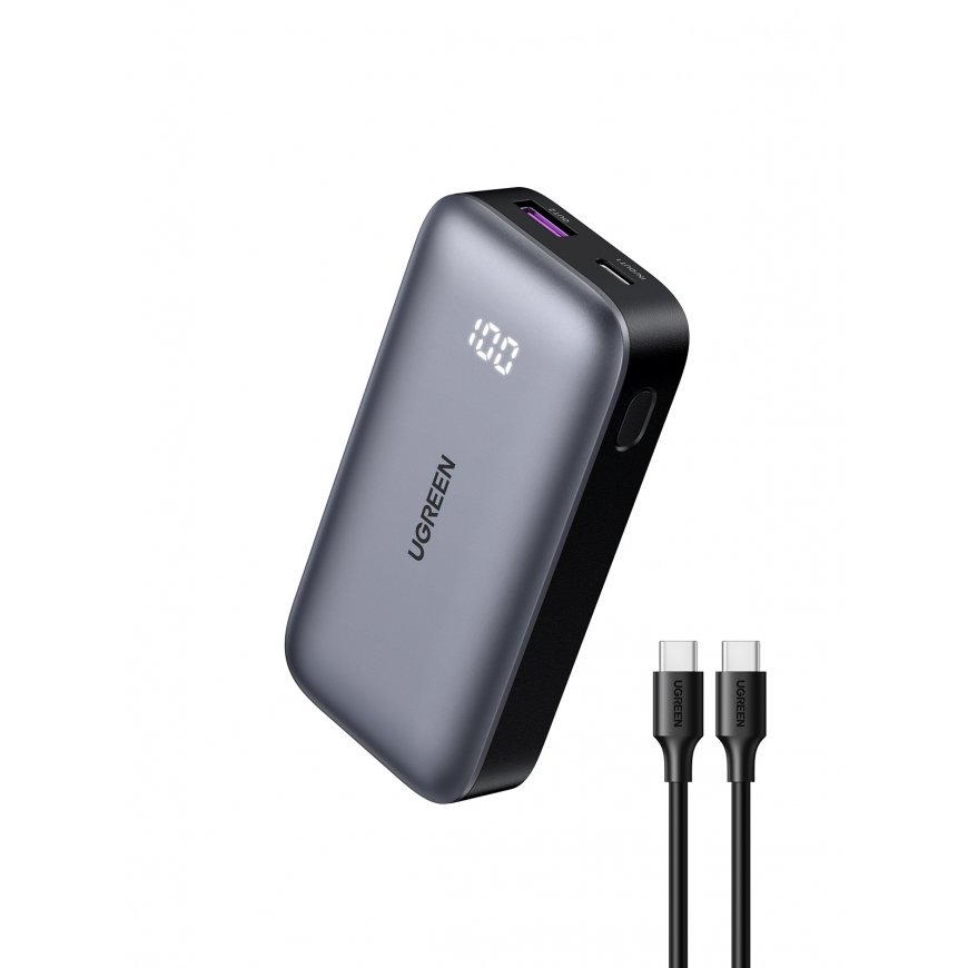 Ugreen 10000mAh Mini Powerbank Quick Charging 30W Harmaa – 2
