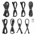 CableMod C-Series Pro ModMesh Sleeved 12V-2x6 12VHPWR Dual StealthSense Cable Kit for Corsair RMi, RMx (Juodas Label) - carbon