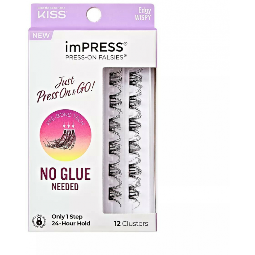 Kiss ImPRESS tufted eyelashes 09 Edgy Wispy dirbtinės blakstienos – 4