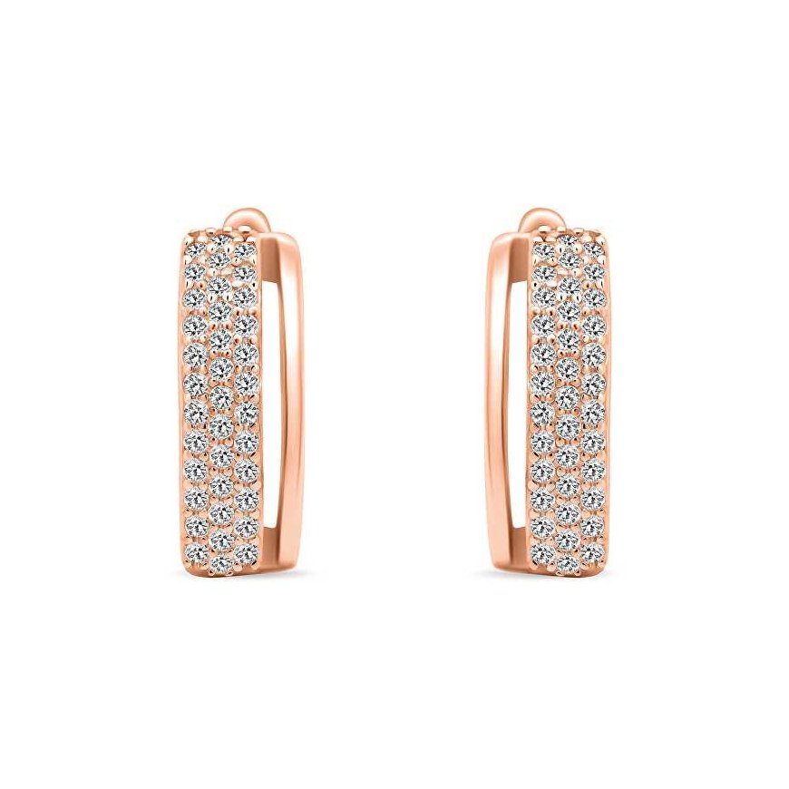 Brilio Silver Brilio Silver Elegant bronze earrings with zircons EA530R – 2