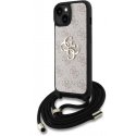 Guess PU 4G Metal Logo Shoulder Strap Case for iPhone 15 Pink Guess PU 4G Metal Logo Shoulder Strap Case for iPhone 15 Pink