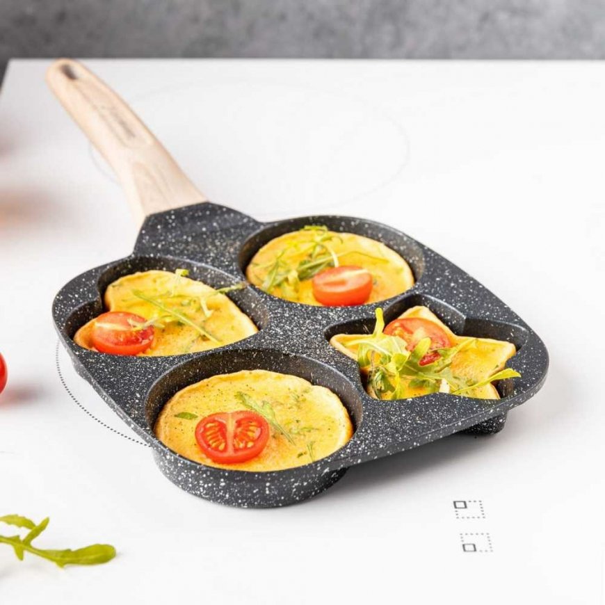 4 in 1 MARBLE FRYING PAN FOR PANCAKES, EGGS, CREPES KLAUSBERG KB-7807 Black – 4