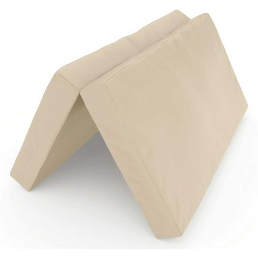Folding gymnastics mattress SANRO 100x100x10 cm cream