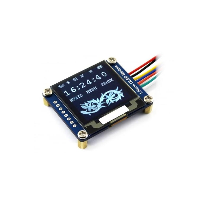 Waveshare 13992 OLED SPI/I2C display 1.5" 128x128px - white