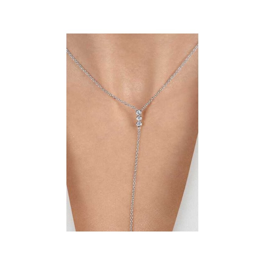 Brilio Silver Silver necklace with chain decoration NCL202W