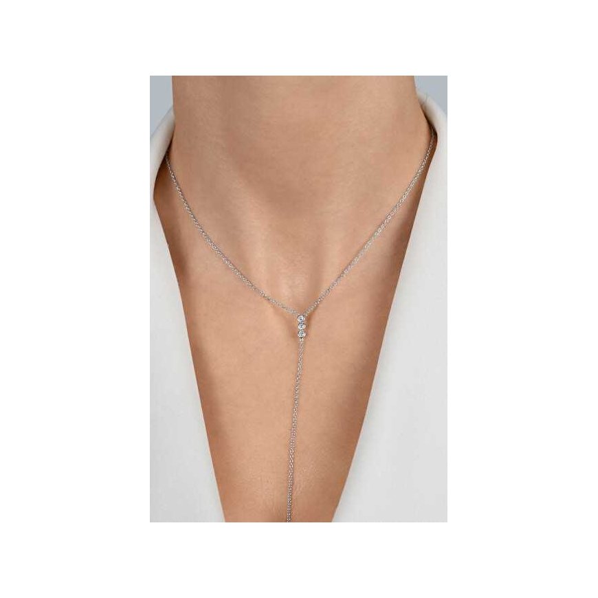 Brilio Silver Silver necklace with chain decoration NCL202W – 2