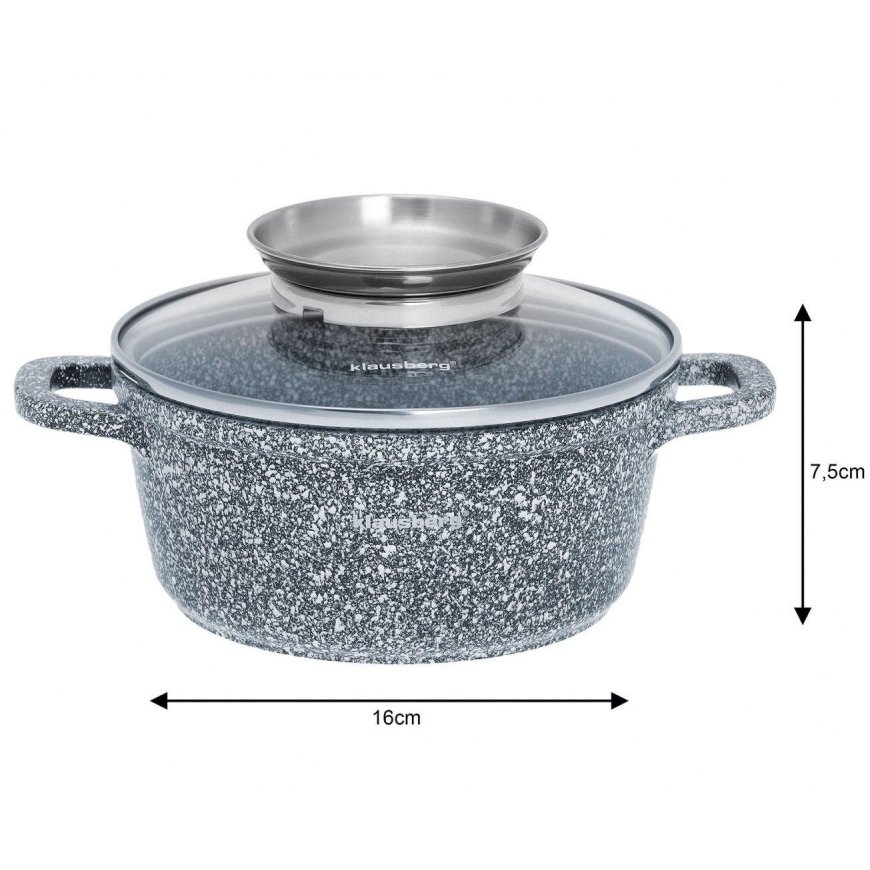 Potin Z POW. MARMUROW 1,3L 16cm KLAUSBERG KB-7519 – 3