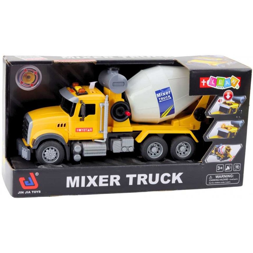Lean Toys Toy Concrete Mixer with Lights and Sounds – 5