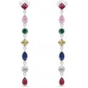 Brilio Silver Beautiful silver earrings with colored zircons EA801W Brilio Silver Beautiful silver earrings with colored zircons EA801W