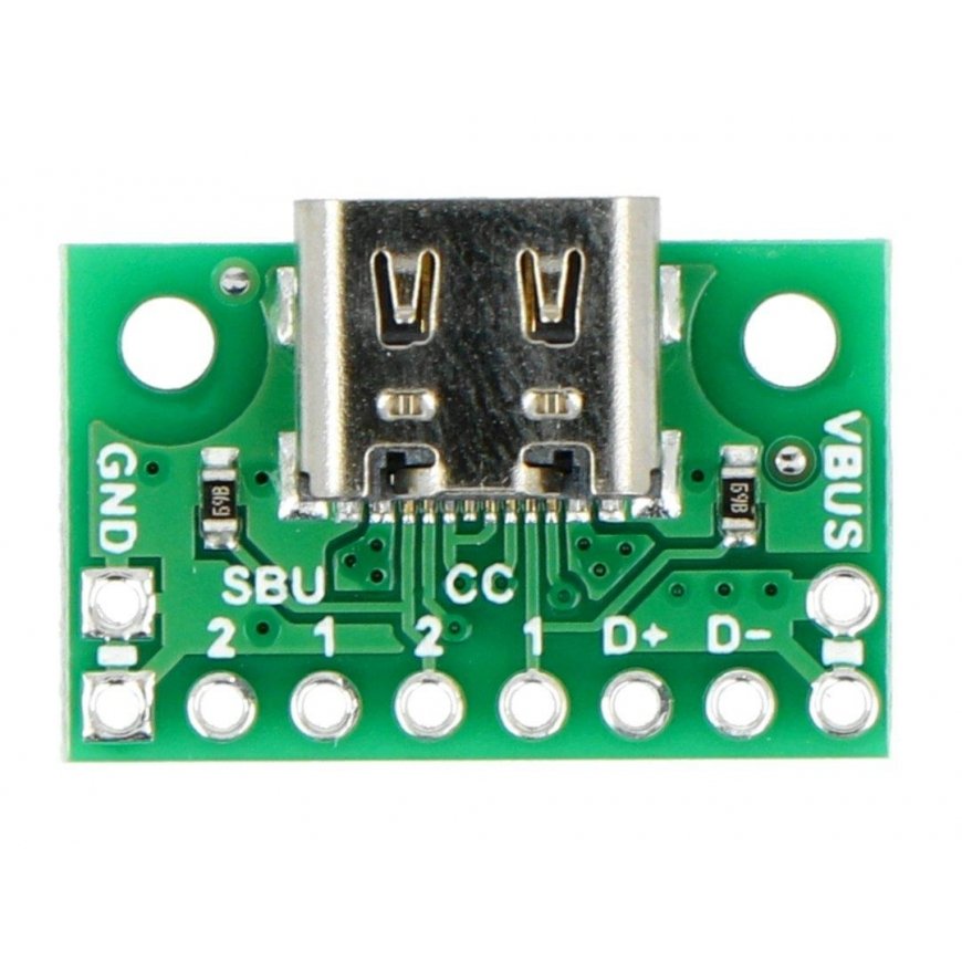 Moduuli USB Type-C -liitännällä - liitinpiirilevy - Pololu 3411 – 3