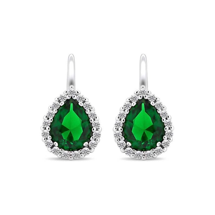 Brilio Silver Timeless silver earrings with zircons EA425WG – 2