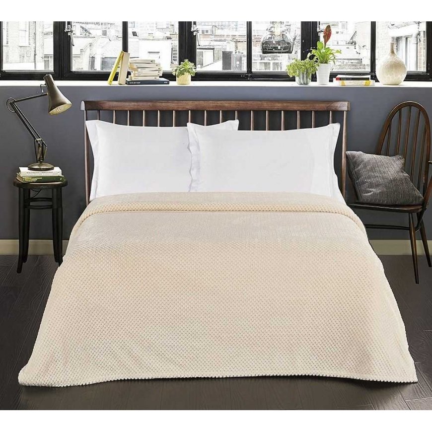 DecoKing Blanket HENRY cream embossed jacquard style modern 220x240 – 4