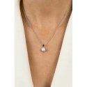 Brilio Silver Charming pearl pendant with zircons PT88Y Brilio Silver Charming pearl pendant with zircons PT88Y