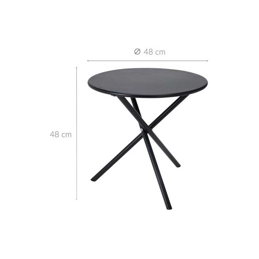 Beliani Metal Garden Table, Ø 48 cm – 2