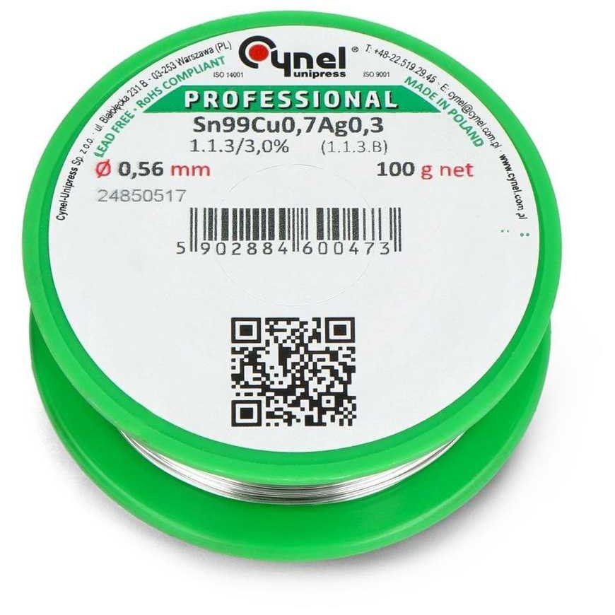 Solder Cynel LC99 100g/0.56mm - lead-free