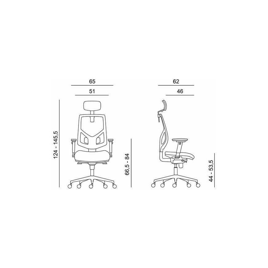 Ergonomic office chair Powerton Tina, black – 2