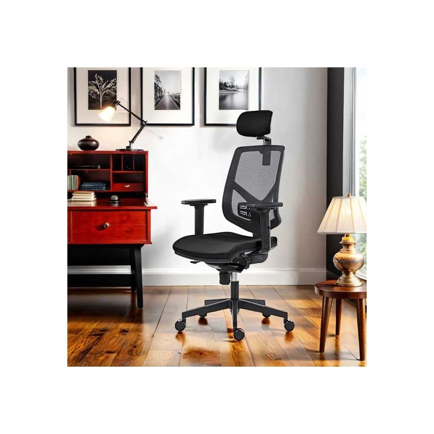 Ergonomic office chair Powerton Tina, black – 4