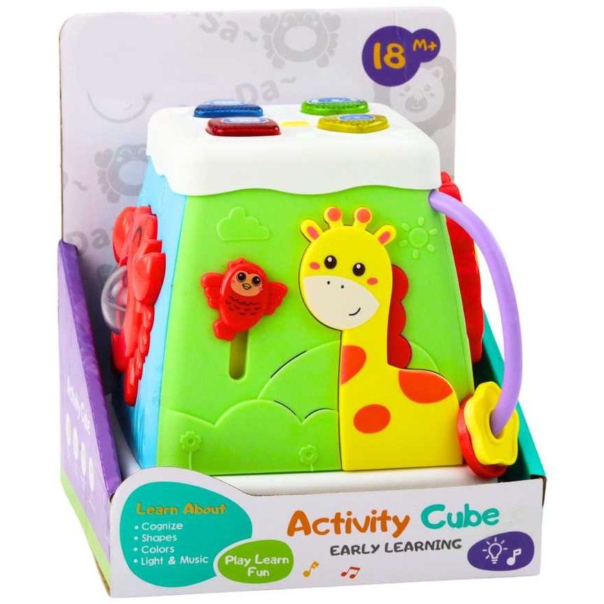 Lean Toys Educational Cube Multifunctional Interactive Light Sound – 3