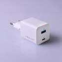 Telforceone Forever TC-08-45AC GaN PD QC laturi 1x USB-C 1x USB 45W valkoinen Telforceone Forever TC-08-45AC GaN PD QC laturi 1x USB-C 1x USB 45W valkoinen