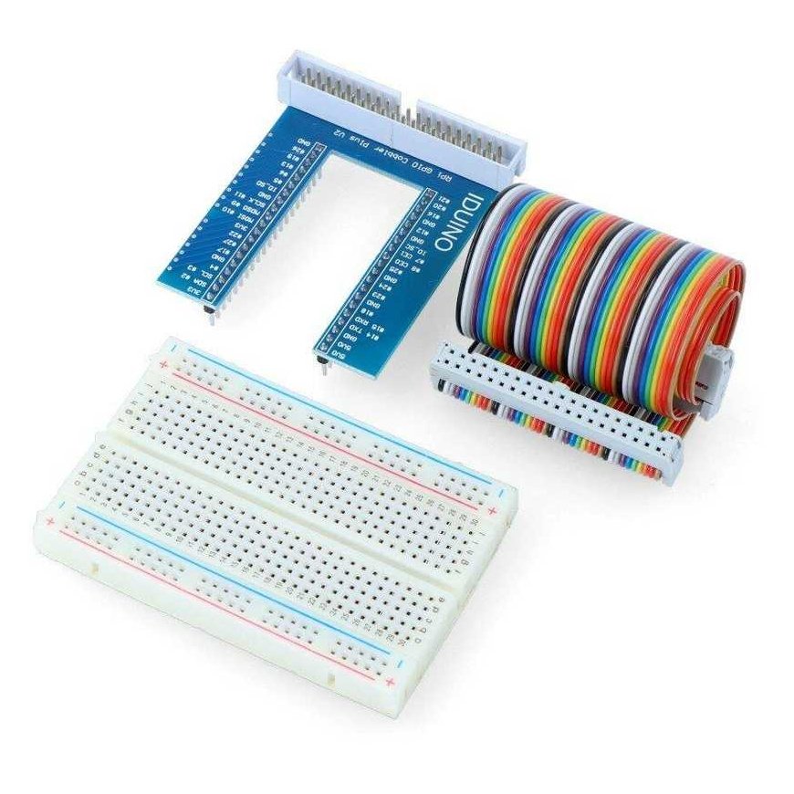 Expansion Kit - Raspberry Pi Expansion to Breadboard + Ribbon + Breadboard - Iduino RA028