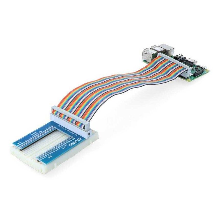 Laajennussarja - Raspberry Pi -laajennus koekytkentälevylle + Ribbon + koekytkentälevylle - Iduino RA028 – 2