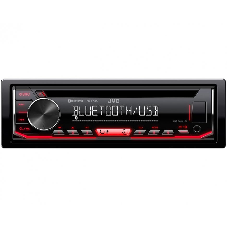 JVC KD-T702BT Melns 200 W Bluetooth