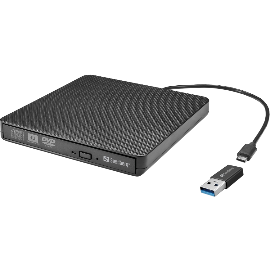 Sandberg USB-C/A DVD Drive optiskā iekārta