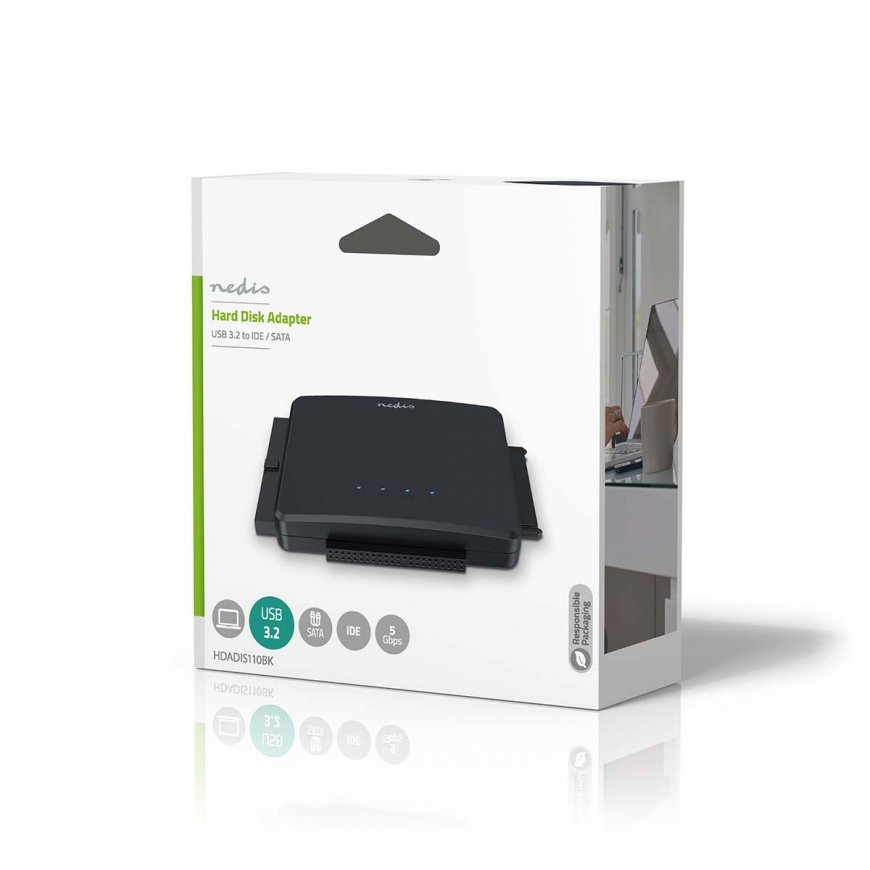 Nedis HDADIS110BK liitäntäkortti/-sovitin USB 3.2 Gen 1 (3.1 Gen 1) – 5
