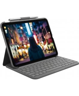 Logitech 920-011428 mobiliojo įrenginio klaviatūra QWERTY Danų, Apdaila, Norvegija, Švedas „Bluetooth“ Pilka