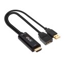 CLUB3D HDMI 2.0 TO DISPLAYPORT 1.2 4K60HZ HDR M/F ACTIVE ADAPTER Черный