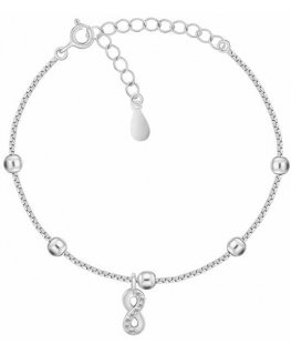 Brilio Silver Infinity Silver Bracelet with Zircons BRC145W