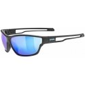 Glasses Uvex sportstyle 806 black matt / mirror blue Glasses Uvex sportstyle 806 black matt / mirror blue
