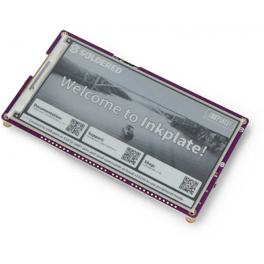 Soldered 5 Inkjet Plate – 5.2 inch 960 x 540 pixel e-paper display – ESP32 – Arduino compatible – Soldered 333255 – 2