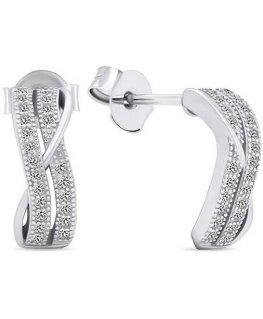 Brilio Silver Brilio Silver Beautiful silver earrings with zircons EA589W