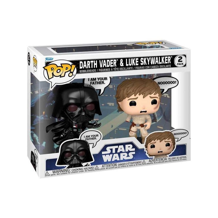 FUNKO POP! Vinyl Figure: Star Wars - Darth Vader & Luke Skywalker (Sayings), 2-pack